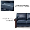 Eulalia Transitional Leather 82"Wide Sofa With Rolled Arms and Solid Wood Legs | ARTFUL LIVING DESIGN - 2 of 4