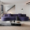 109" Modern Sectional Curved Couch, Upholstered 4-Seater Sofa with 2 Throw Pillows,Luxury Chenille Boucle Couches with High-Density Foam - 3 of 4