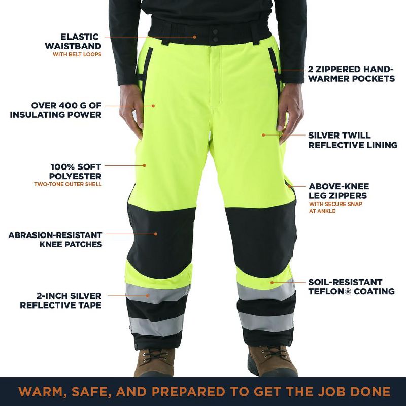RefrigiWear HiVis Insulated Softshell Pants, 4 of 8