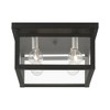 Livex Lighting Milford 4 - Light Flush Mount in  Black/Brushed Nickel - 4 of 4
