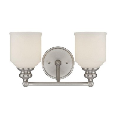 Savoy House Melrose 2 - Light Vanity in  Satin Nickel