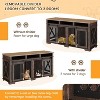 71" Extra Large Furniture-Style Dog Crate, Wooden Double Dog Crate Kennel, TV Stand Side End Table with Removable Divider for 2 Dogs, Large Dog Cage - 4 of 4