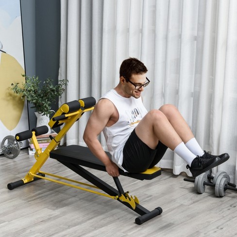 Adjustable Abs Back Hyper-Extension Exercise Roman Chair Abdominal Bench 