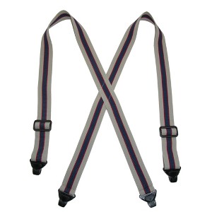 CTM Men's Elastic Plastic Clip-End TSA Compliant Airport Suspenders - 1 of 4