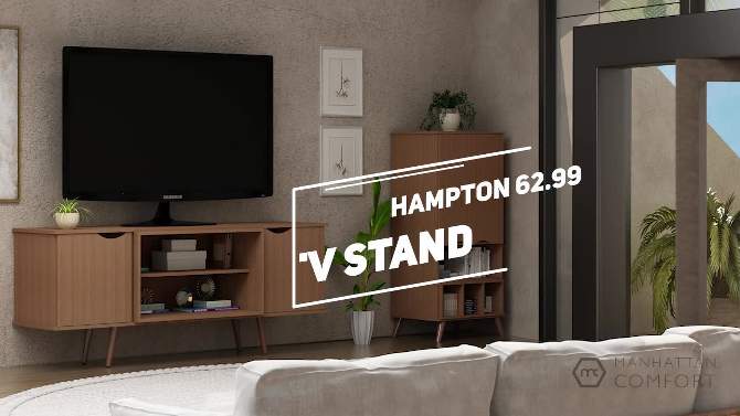 Hampton TV Stand for TVs up to 55" - Manhattan Comfort, 2 of 11, play video