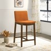 Vynxaria Orange Dining Chairs - Mid-Century Vegan Leather Counter Seating - 4 of 4