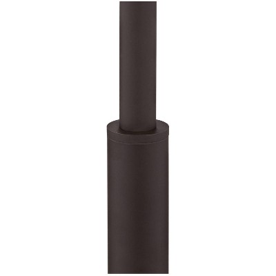 Bronze Adjustable Floor Lamp with Off-White Drum Shade