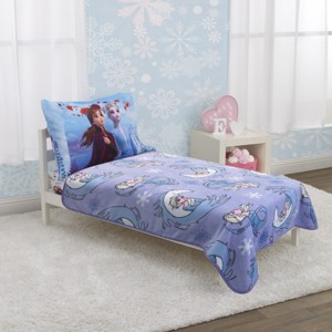NoJo Disney Frozen 2 Elsa and Nokk Lavender and Pink Super Soft Toddler Blanket - 40"x 50" - 1 of 4