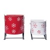 Transpac Metal 18.25 in. Multicolor Christmas Sleigh Set of 2 - 3 of 4