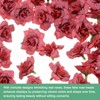 Unique Bargains Silk Rose Artificial Flower Heads - 2 of 4