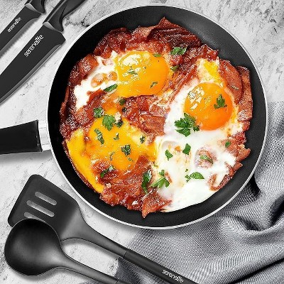 SereneLife 20 - Piece Non-Stick Aluminum Cookware Set