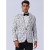 INSPIRE CHIC Men's Slim Fit Peak Lapel One Button Party Animal Printed Blazers - 2 of 4