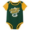 Nfl Green Bay Packers Infant Boys' Aop 3pk Bodysuit : Target