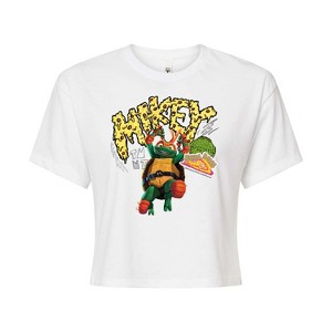 Women's - Teenage Mutant Ninja Turtles - Michelangelo AKA Mikey Cropped Graphic T-Shirt - 1 of 4