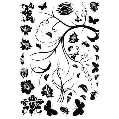 Slickblue A Blooming Tree Floral Wall Decal – Bring Nature and Color to Your Space 19.7" x 27.6"