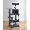 Feandrea 44.1'' /56.3" Cat Tree Tower for Indoor Cats ,Multi-Level Cat Condo Cat Furniture with Scratching Posts - 3 of 4