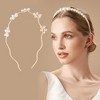 Unique Bargains Halloween Christmas Women's Cute Flower Curved Side Headbands Gold Tone 1 Pc - 2 of 4