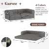 Convertible Corduroy Sleeper Sofa Bed,Folding Mattress Couch with Fixed-Shape Frame, 3 Seater Fold Out King Size Futon, Floor Couch for Living Room - 3 of 4
