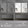 Medicine Cabinet with LED Mirror,Surface or Recessed Mount,Defogger,Memory Function,3-Color Lighting,USB&Outlet,Dimmer,Storage Shelf - 4 of 4