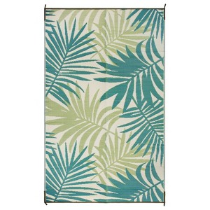 World Rug Gallery Floral Modern Reversible Plastic Indoor and Outdoor Rugs - 1 of 4