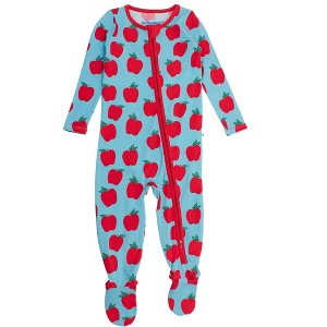 RuffleButts Gender Inclusive Modal Blend Baby One Piece Footie Pajamas - 1 of 4