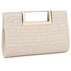 Straw Clutch Purses for Women Formal Party Clutch Bags Cocktail Prom - 1 of 4