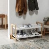 Wylie Shoe Rack - White/Natural - Safavieh - 2 of 4