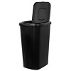 Racxily Kitchen Trash Can, 13.3 Gallon, Plastic Touch Top Garbage Bin with Lid, Black - 4 of 4