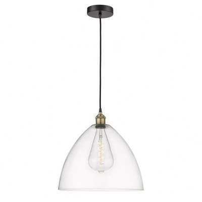 Edison Dome - 1 Light Cord Hung Pendant In Industrial Style-17.75 Inches Tall and 16 Inches Wide