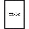 PosterPalooza | Linear Black Picture Frame - UV Acrylic, Foam Board Backing, Hanging Hardware - 2 of 4