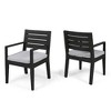 Syemin Patio Modern Accent Chairs, Outdoor Conversation Chairs, with Leisure Used, for Backyard, Garden, Gray, 23"*23.75"*35.5" - 4 of 4