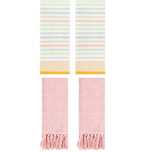 REGALWOVEN 4 Pcs Cotton Soft Absorbent Home Bathroom Decorative Hand Towel - 1 of 4