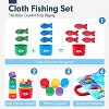 10-in-1 Cloth Fishing Game with Stacking Cups, Number Counting and Color Sorting Toy for Toddlers - 4 of 4