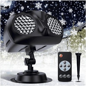 WOPET Christmas Snowflake Light Projector - Remote Control, Timer, Waterproof LED Snowfall Light for Holiday Party and Landscape Decor - 1 of 1