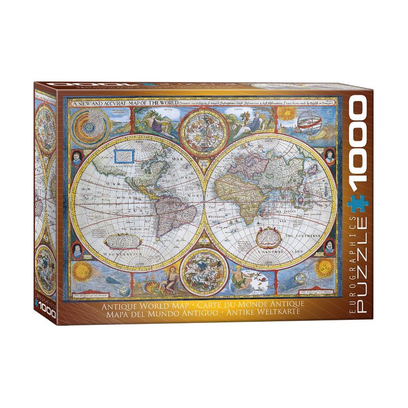 EuroGraphics Antique World Map Jigsaw Puzzle - 1000pc, 3 of 8