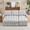 NicBex Couches for Living Room Pull-out L-Shaped Sectional Sofa Bed Comfy Reclining Sofa with charging ports and Storage - 3 of 4