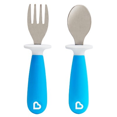 Image of Munchkin Raise Toddler Fork and Spoon Set - 2pk – Blue