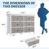 Fluted 6 Drawers Dresser for Bedroom, Farmhouse Dressers Chest of Drawers Organizer Storage, Wood Modern Chest of Drawer with Fluted Panel - 2 of 4