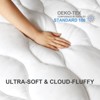 Aoibox Full Size Quilted Mattress Pad Breathable Cooling Pillow Top Cover Down Alternative Fill Deep Pocket White - 2 of 4