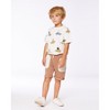 Deux par Deux Boy Printed Organic Cotton Tee Multicolored Splash on Off-White - 2 of 4