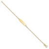 Black Bow Jewelry Children's Figaro Chain Oval I.D. Bracelet in 14k Yellow Gold - 6 Inch - 2 of 4