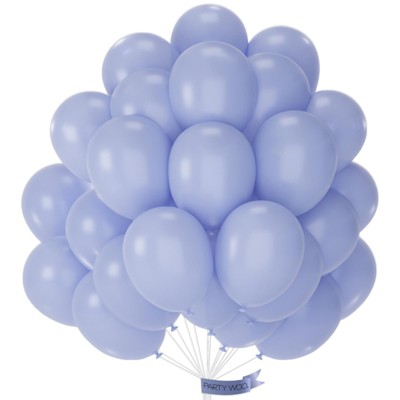 PartyWoo Balloons Dusty Blue Purple Periwinkle Lavender 12 Inch 50 pcs