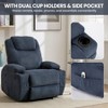 Massage Recliner Chair, Ultra-Comfortable Reclining (135° Adjustable), Dual Cup Holders & Side Storage Pockets, Easy Tool Assembly - 4 of 4