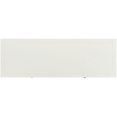 White Mahogany and Brass Hallway Table with Storage