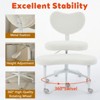 RISOKEYS Ergonomic Desk Chair with Wheels,Height Adjustable Meditation Kneeling Chair w/ 360° Swivel Footstool & Backrest for Home Office - 4 of 4