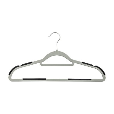 10pk Shirt Flocked Hangers Black - Brightroom™