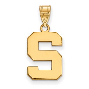 Black Bow Jewelry 14k Yellow Gold Michigan State Spartans NCAA Medium Pendant - 1 of 3