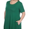White Mark Plus Size Short Sleeve Midi Dress - 4 of 4