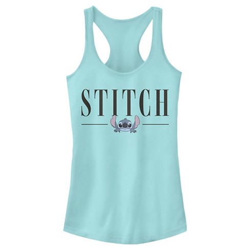 Juniors Womens Lilo & Stitch Simplistic Logo Stitch Racerback Tank Top - image 1 of 4