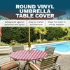 Tablecloth With Hole For Umbrella, Vinyl With Flannel Back. - 3 of 4